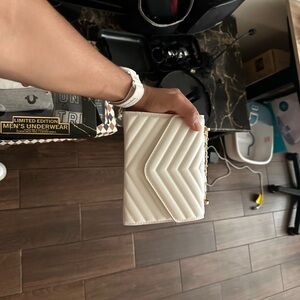 Stylish Quilted White Clutch